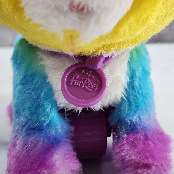 FurReal Friends Unicorn Cat & Gray Cat leash 2018 Hasbro walksalot toys works! - Picture 3 of 16